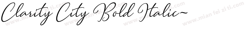 Clarity City Bold Italic字体转换